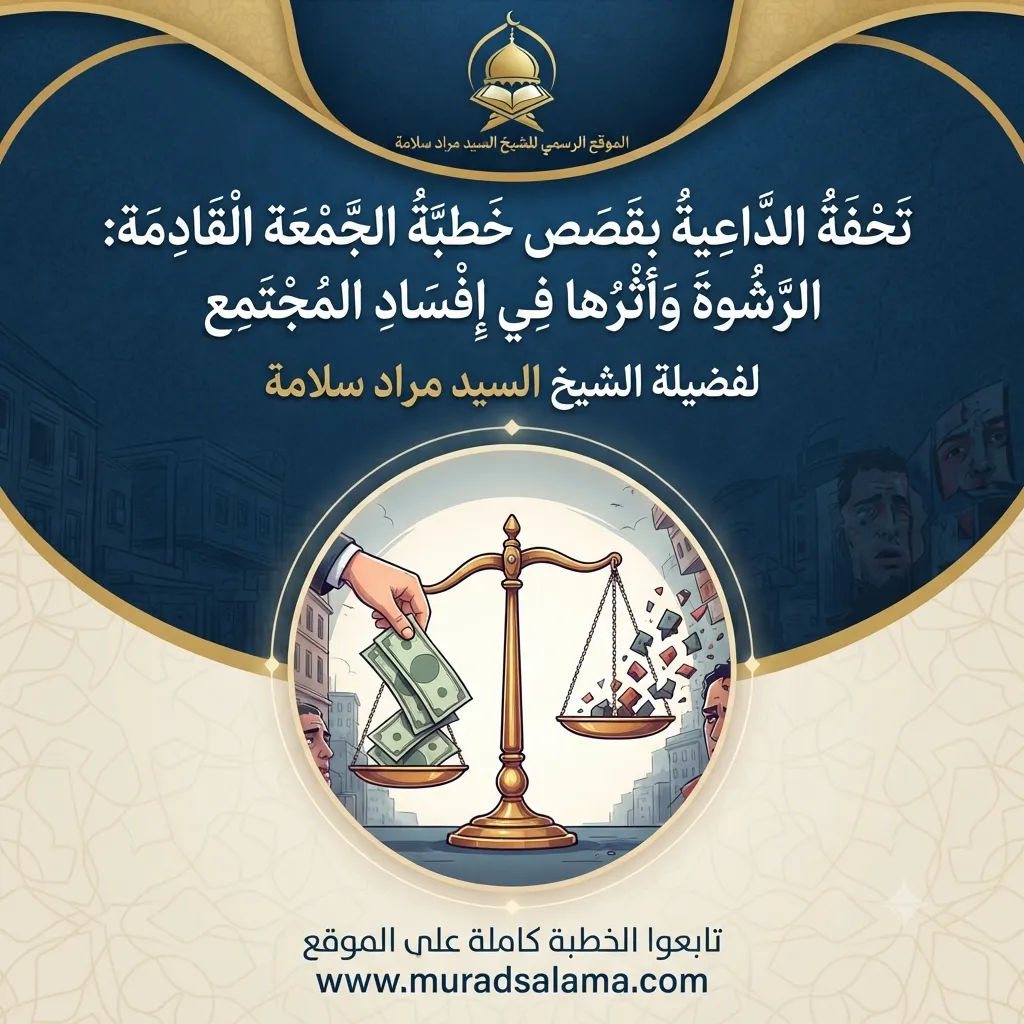  تحفة الداعية بقصص  خطبة الجمعة القادمة ( الرشوة و أثرها في إفساد المجتمع )